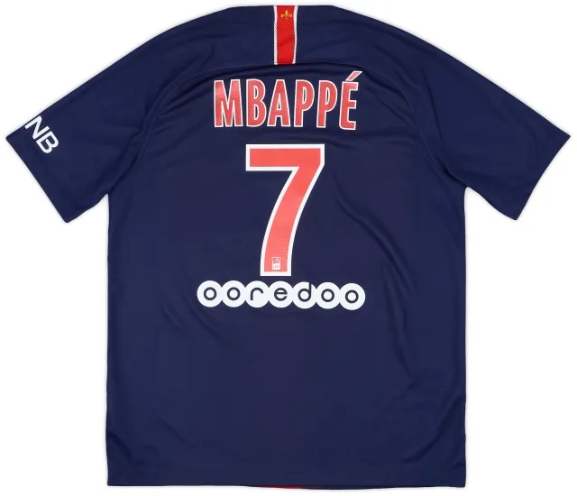 2018-19 Paris Saint-Germain Home Shirt Mbappe #7 - 9/10 - (L)