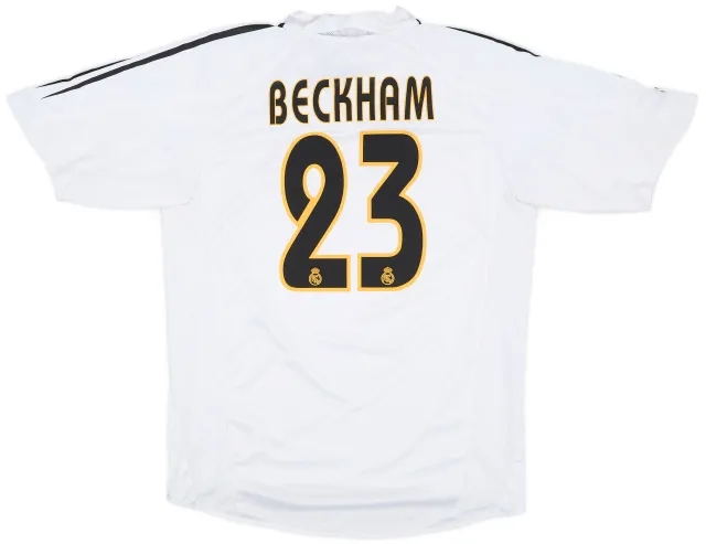 2004-05 Real Madrid Home Shirt Beckham #23 - 6/10 - (M)