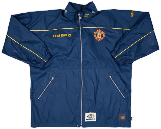 1996-98 Manchester United Umbro Hooded Rain Jacket - 8/10 - (XL)