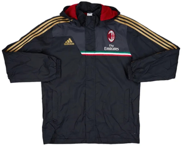 2013-14 AC Milan adidas Hooded Rain Jacket - 5/10 - (L)