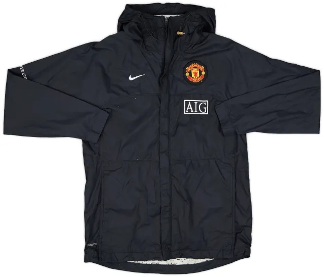 2008-09 Manchester United Nike Hooded Rain Jacket - 4/10 - (S)