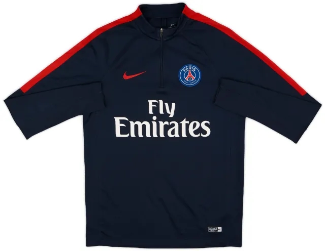 2016-17 Paris Saint-Germain Nike 1/4 Zip Training Top - 8/10 - (L)