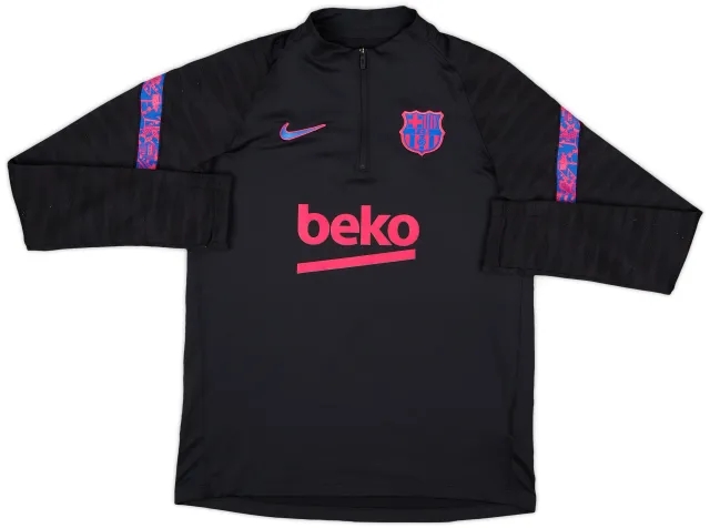 2021-22 Barcelona Nike 1/4 Zip Training Top - 8/10 - (XL.Boys)