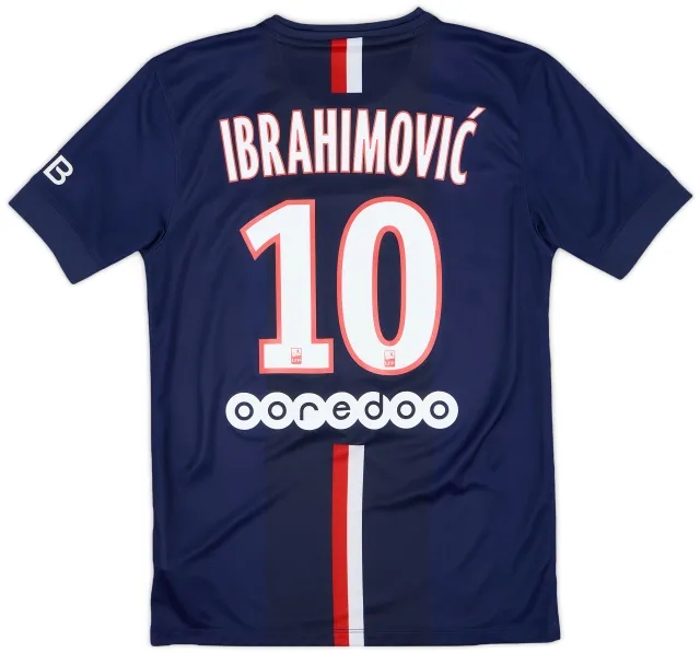 2014-15 Paris Saint-Germain Home Shirt Ibrahimovic #10 - 9/10 - (S)