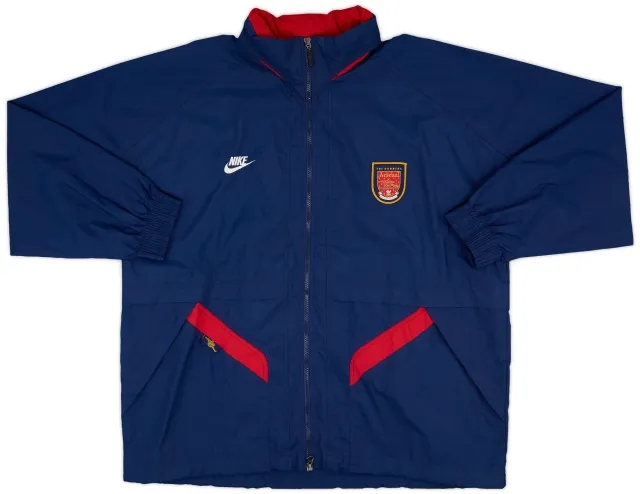 1998-99 Arsenal Nike Hooded Rain Jacket - 8/10 - (XL)