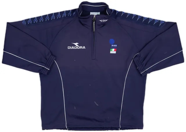 1999-00 Italy Diadora Referee 1/4 Zip Drill Top - 5/10 - (M)