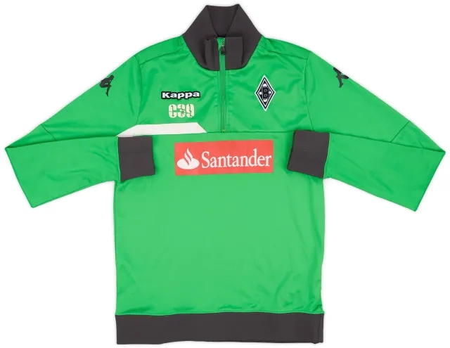 2014-15 Borussia Monchengladbach Player Issue Kappa 1/4 Zip Drill Top C39 - 5/10 - (M)