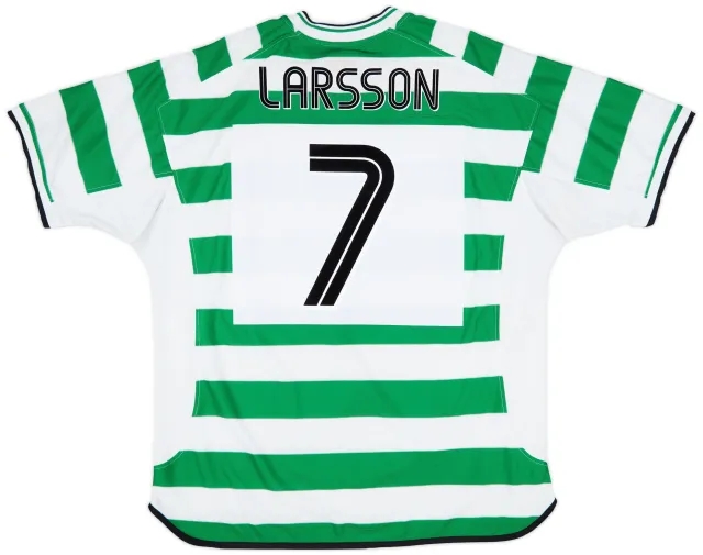 2001-03 Celtic Home Shirt Larsson #7 - 8/10 - (XXL)