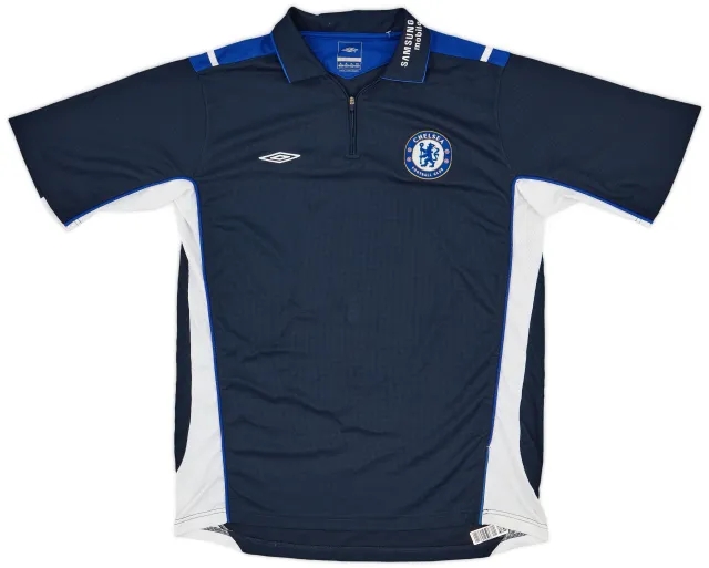 2005-06 Chelsea Umbro 1/4 Zip Polo Shirt - 8/10 - (XL)