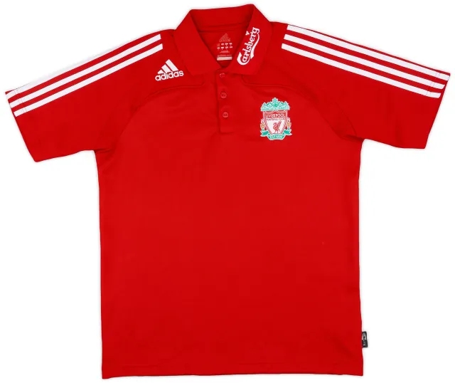 2008-09 Liverpool adidas Polo Shirt - 8/10 - (L)