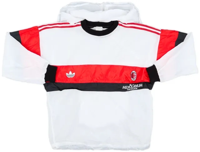 1990-92 AC Milan adidas Hooded Drill Top - 8/10 - (M)