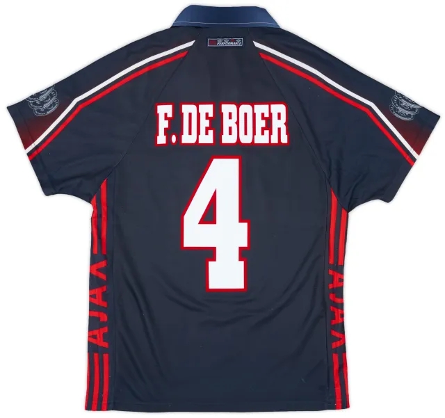 1997-98 Ajax Away Shirt F.De Boer #4 - 8/10 - (S)