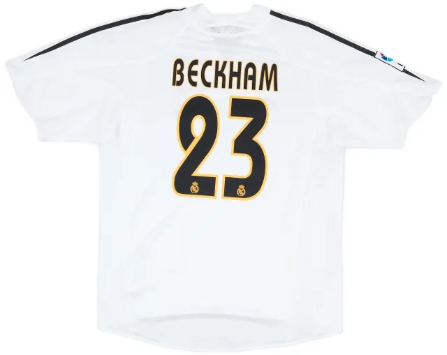 2004-05 Real Madrid Home Shirt Beckham #23 - 6/10 - (M)