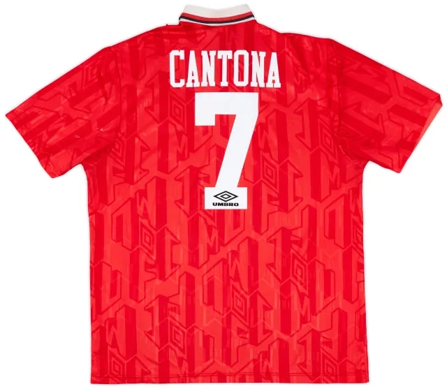 1992-94 Manchester United Home Shirt Cantona #7 - 8/10 - (XL)