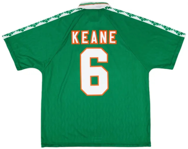1996-98 Ireland Home Shirt Keane #6 - 8/10 - (XL)