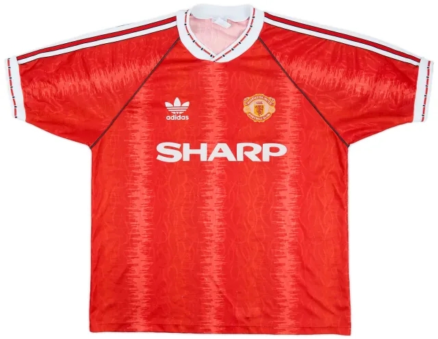 1990-92 Manchester United Home Shirt - 8/10 - (L)
