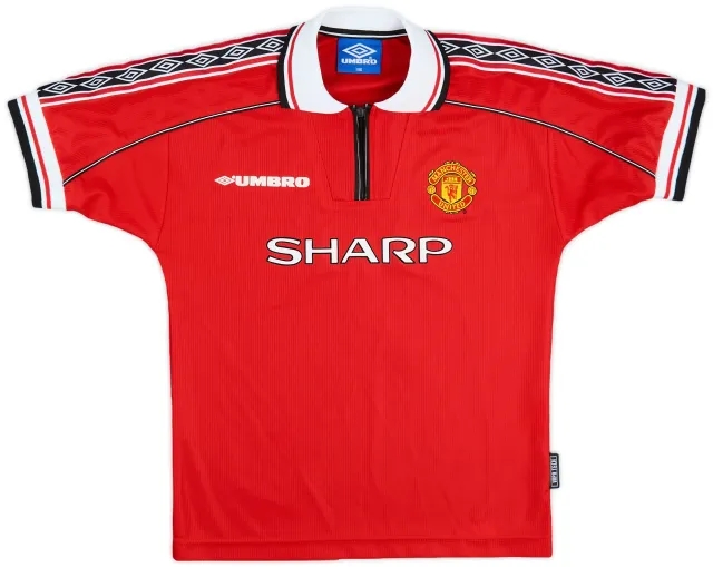 1998-00 Manchester United Home Shirt - 10/10 - (L.Boys)