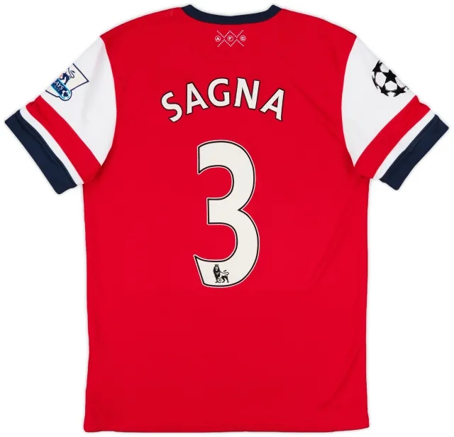 2012-14 Arsenal Home Shirt Sagna #3 - 5/10 - (S)