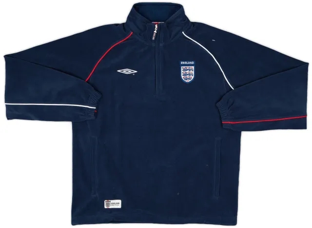 2002-04 England Umbro 1/4 Zip Fleece Top - 8/10 - (S)
