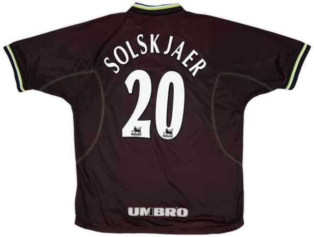 1998-99 Manchester United Third Shirt Solskjaer #20 - 5/10 - (XXL)