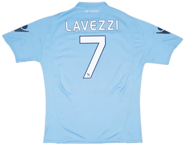 2009-10 Napoli Basic Home Shirt Lavezzi #7 - 6/10 - (XL)