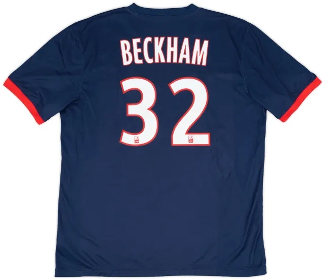 2013-14 Paris Saint-Germain Home Shirt Beckham #32 - 8/10 - (XL)