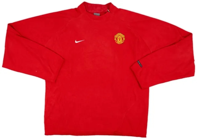 2002-03 Manchester United Nike 1/4 Zip Fleece Top - 8/10 - (L)