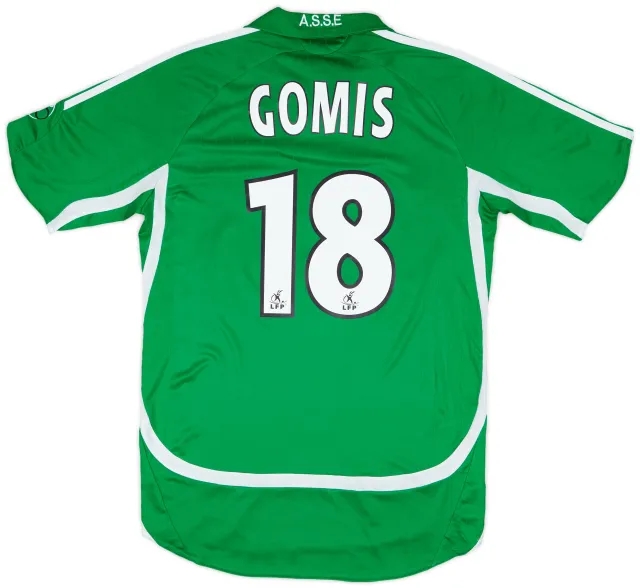 2006-07 Saint Etienne Home Shirt Gomis #18 - 7/10 - (S)