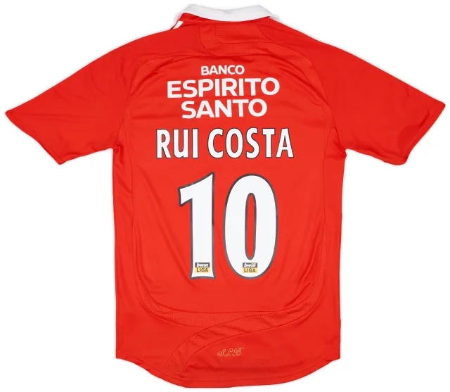 2007-08 Benfica Home Shirt Rui Costa #10 - 8/10 - (S)