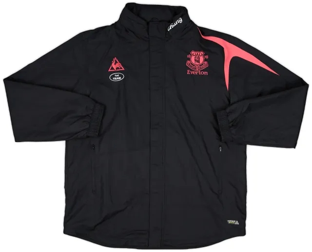2009-10 Everton Le Coq Sportif Hooded Rain Jacket - 9/10 - (XL)
