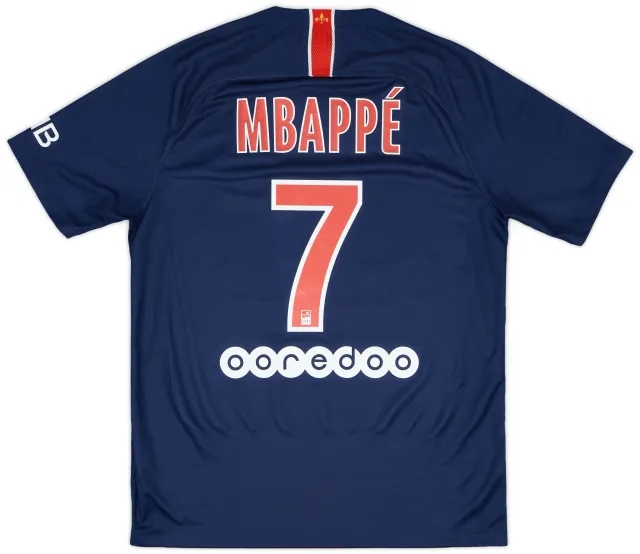 2018-19 Paris Saint-Germain Home Shirt Mbappe #7 - 9/10 - (M)