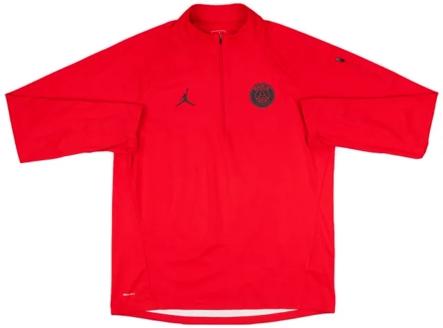 2018-19 Paris Saint-Germain Nike X Jordan 1/4 Zip Drill Top - 6/10 - (L)