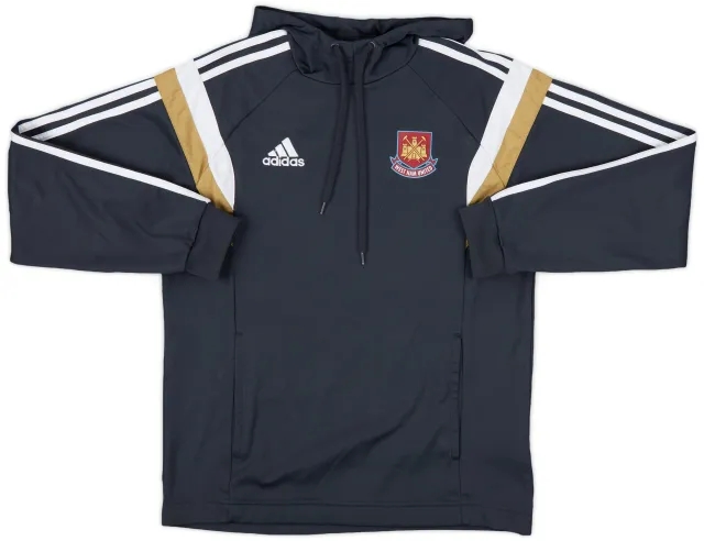 2014-15 West Ham adidas Hooded Sweat Top - 6/10 - (S)
