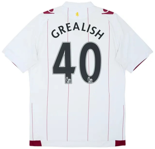 2014-15 Aston Villa Away Shirt Grealish #40 - 6/10 - (M)