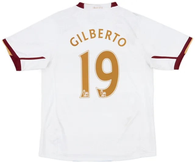 2007-08 Arsenal Away Shirt Gilberto #19 - 6/10 - (M)