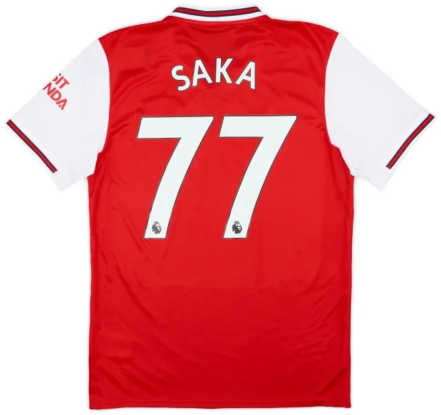 2019-20 Arsenal Home Shirt Saka #77 (M)
