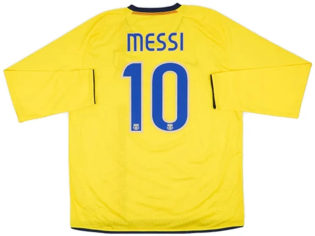 2008-10 Barcelona Player Issue Away L/S Shirt Messi #10 (XL)