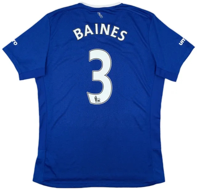 2015-16 Everton Home Shirt Baines #3 (L)