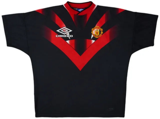 1994-95 Manchester United Umbro Training Shirt - 9/10 - (XL)