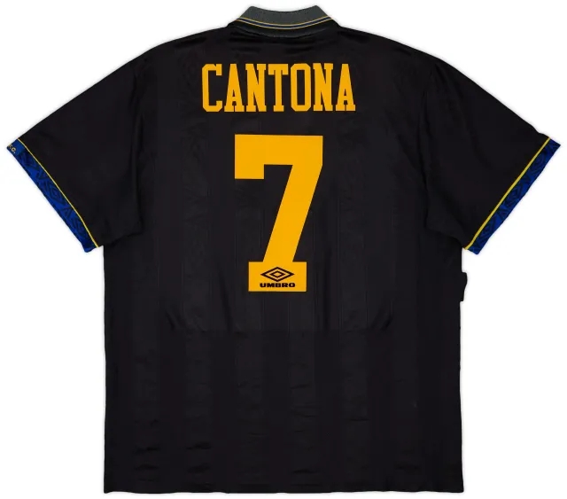 1993-95 Manchester United Away Shirt Cantona #7 - 6/10 - (XL)