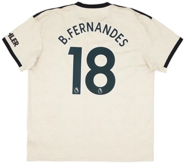 2019-20 Manchester United Away Shirt B.Fernandes #18 - 10/10 - (XL)