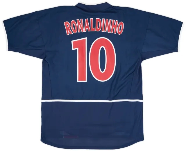 2002-03 Paris Saint-Germain Player Issue Home Shirt Ronaldinho #10 - 7/10 - (L)