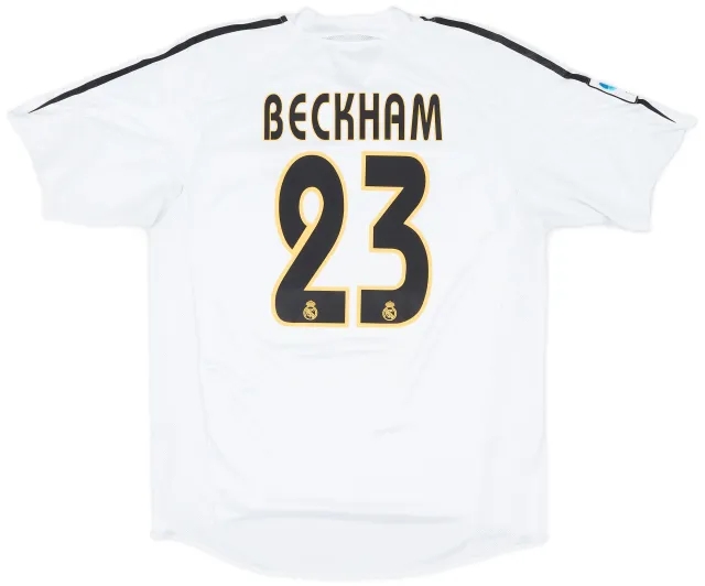 2004-05 Real Madrid Home Shirt Beckham #23 - 5/10 - (M)