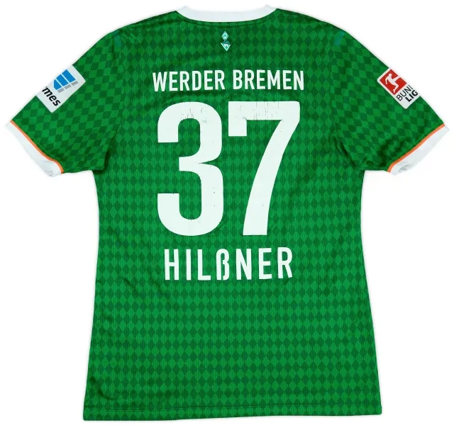 2013-14 Werder Bremen Match Issue Home Shirt Hilßner #37