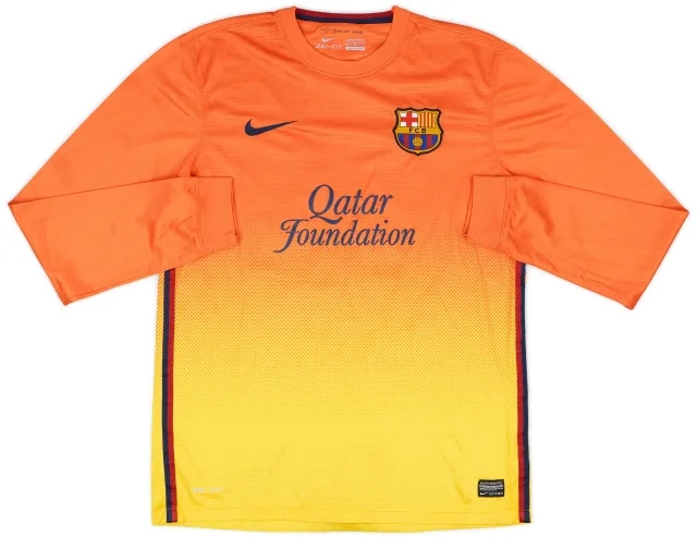2012-13 Barcelona Match Issue Away L/S Shirt #16