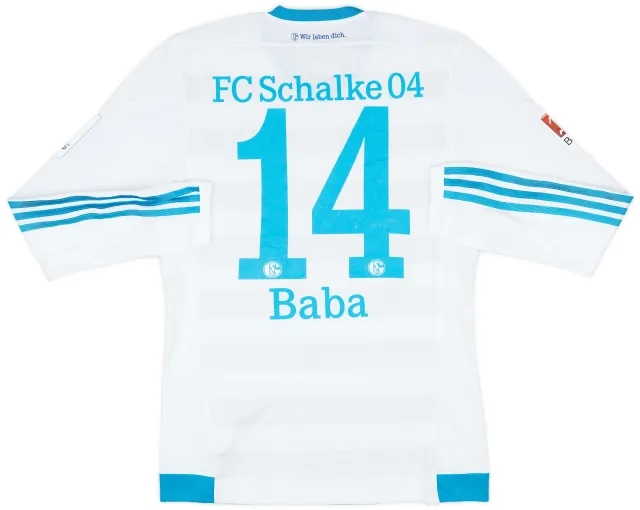 2016-17 Schalke Match Issue Away L/S Shirt Baba #14
