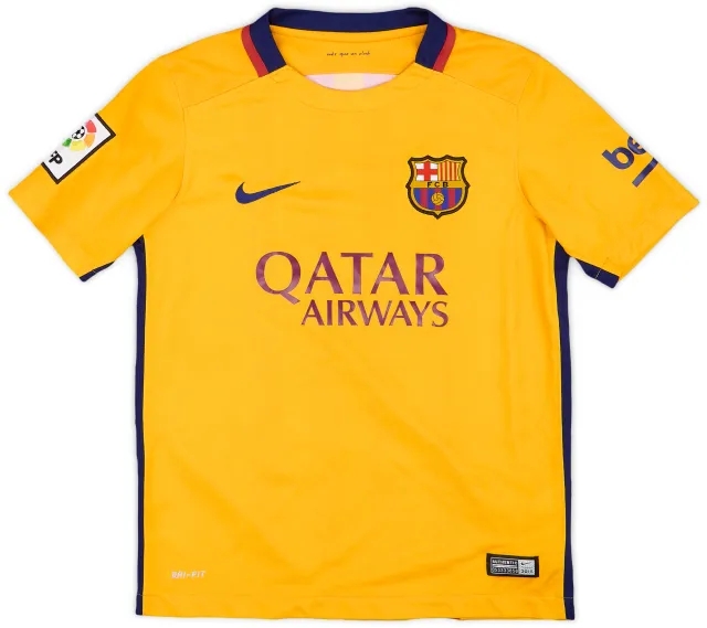 2015-16 Barcelona Away Shirt - 7/10 - (M.Boys)