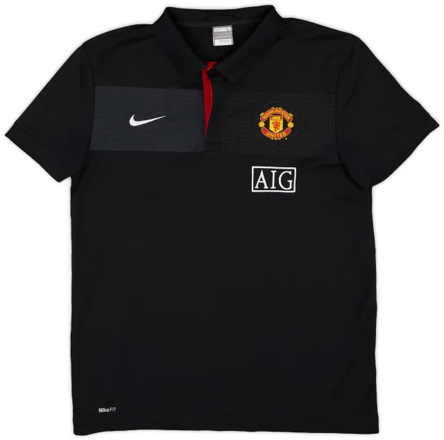 2009-10 Manchester United Nike Polo Shirt - 10/10 - (L)