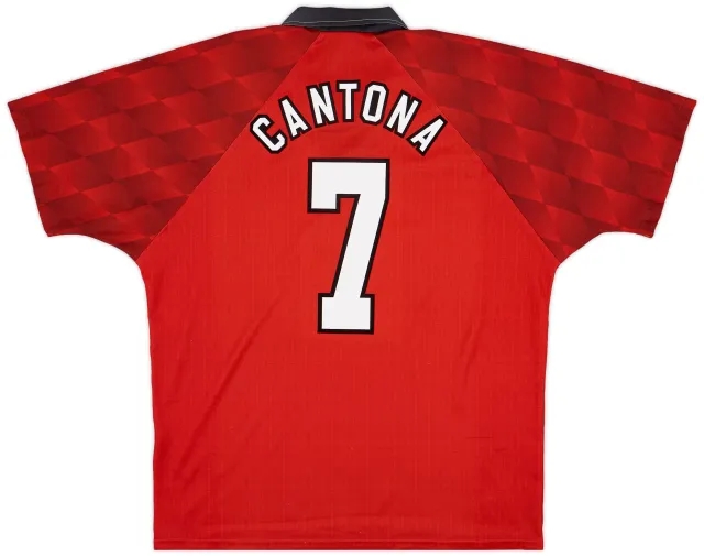 1996-98 Manchester United Home Shirt Cantona #7 - 5/10 - (XL)