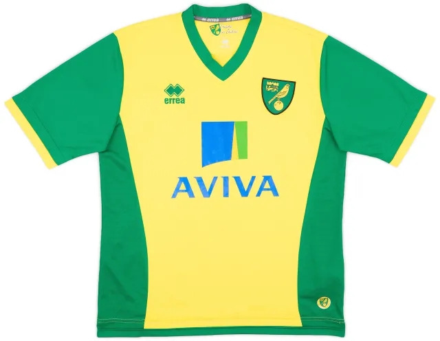 2013-14 Norwich Home Shirt - 9/10 - (L)